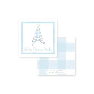 Gingham Party Hats Calling Card