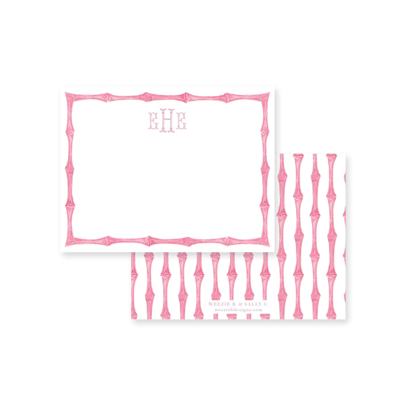 Chinoiserie Bamboo Flat Note Card