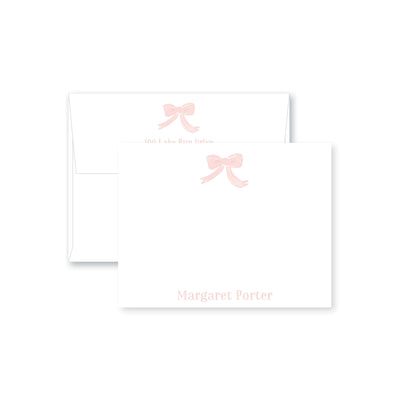 Weezie B. Designs | Watercolor Bow Flat Notecard