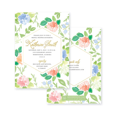 Weezie B. Designs | Floral with an Edge Shower Invitation