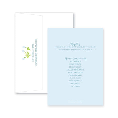 Weezie B. Designs | Garden of Tulips Baby Shower Invitation