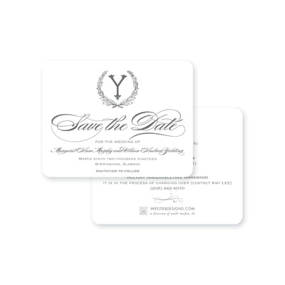 Weezie B. Designs | Simple & Classic Save-the-Date