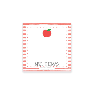 Apple Gingham Stripes Notepad