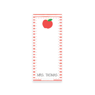 Apple Gingham Stripes Notepad