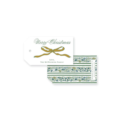 Whimsy Bow Christmas Gift Tag