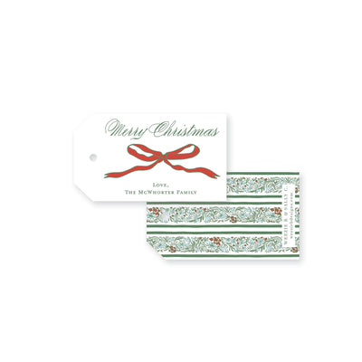 Whimsy Bow Christmas Gift Tag