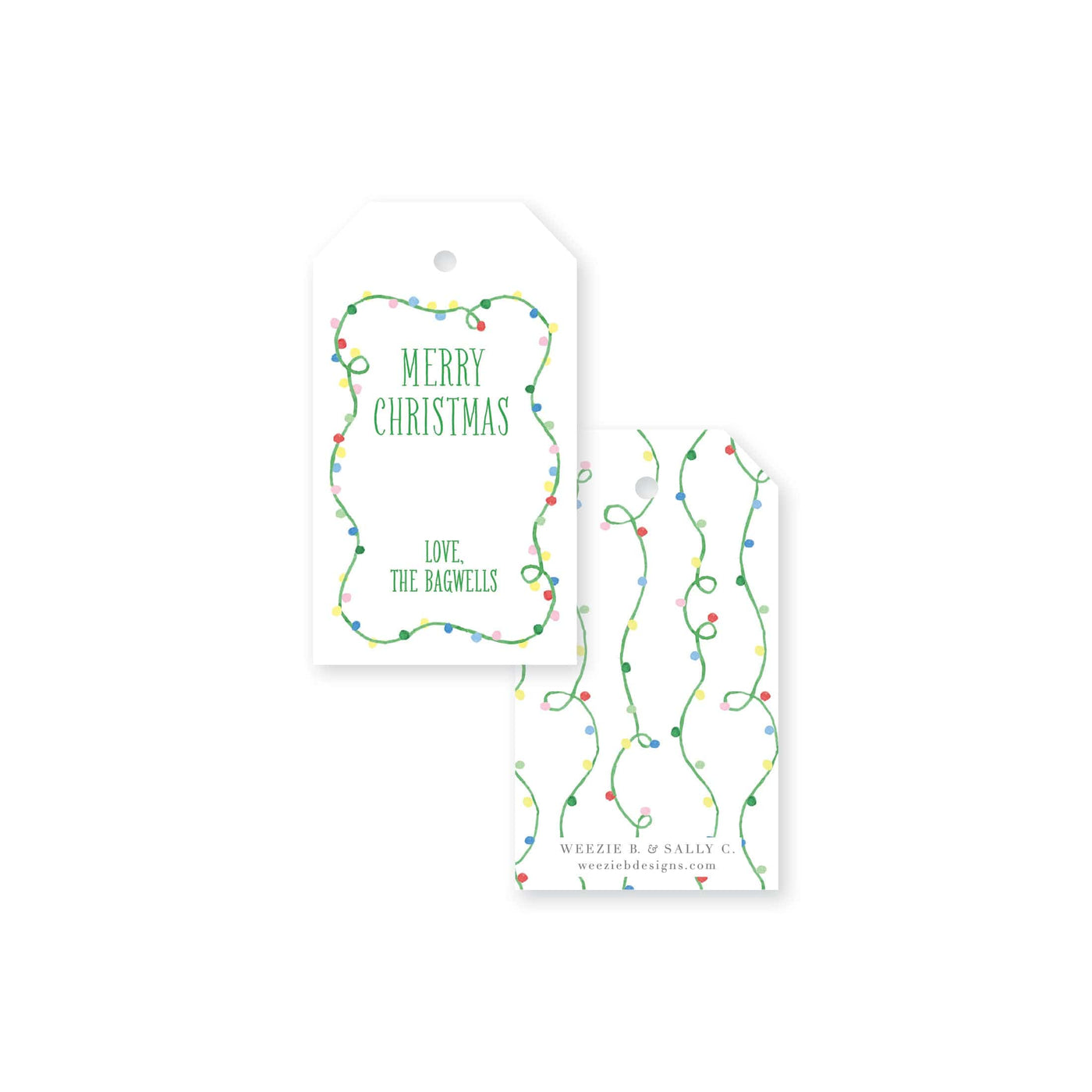 Cheery Christmas Lights Christmas Gift Tag