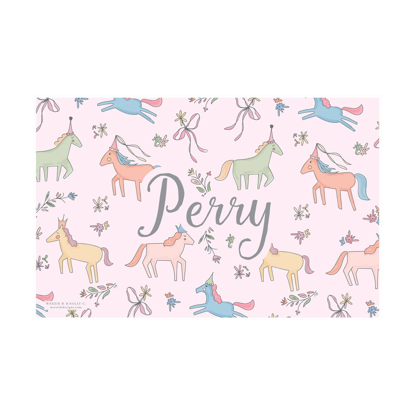 Magical Pony Watercolor Placemat