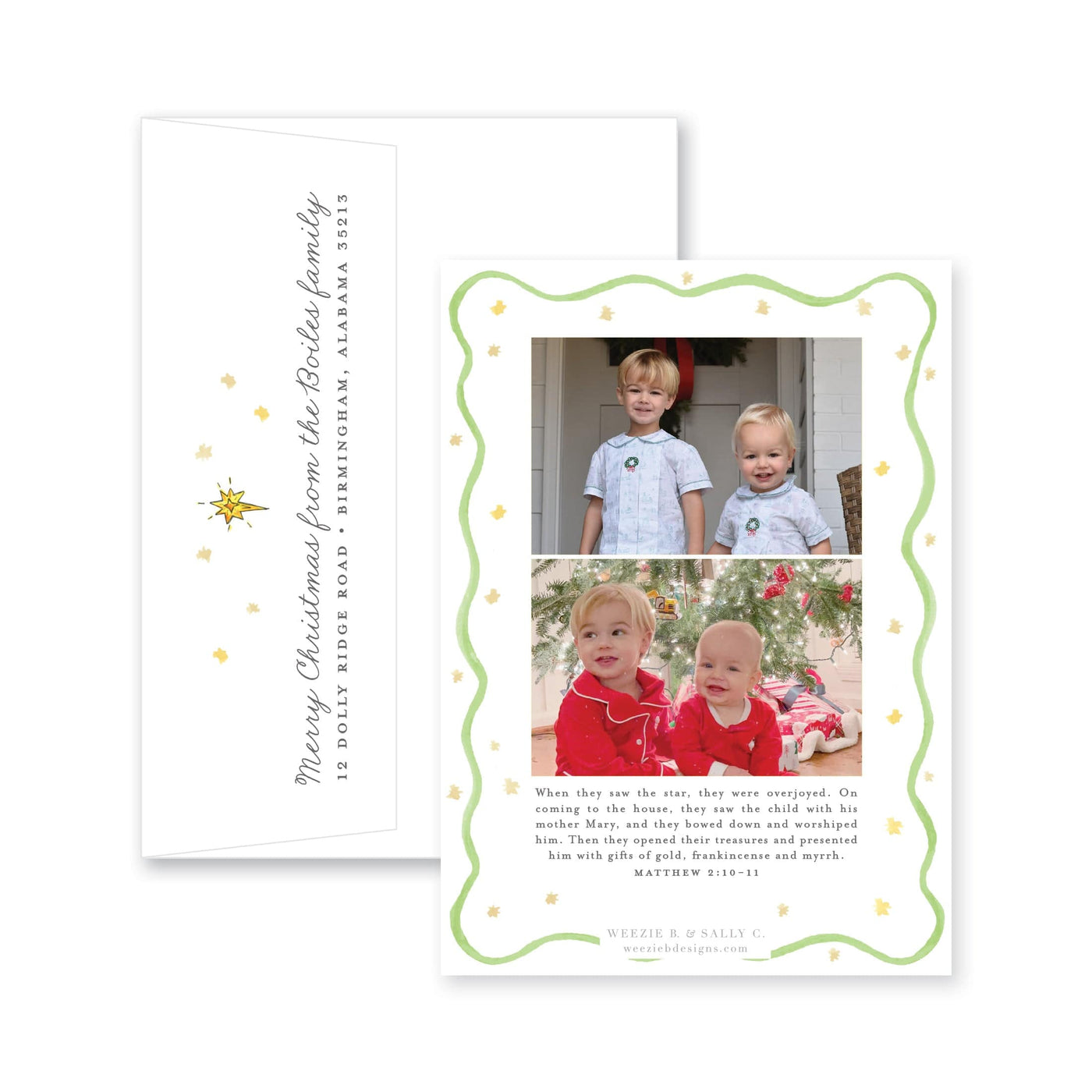 Holy Family Nativity Photo Vertical Christmas Card