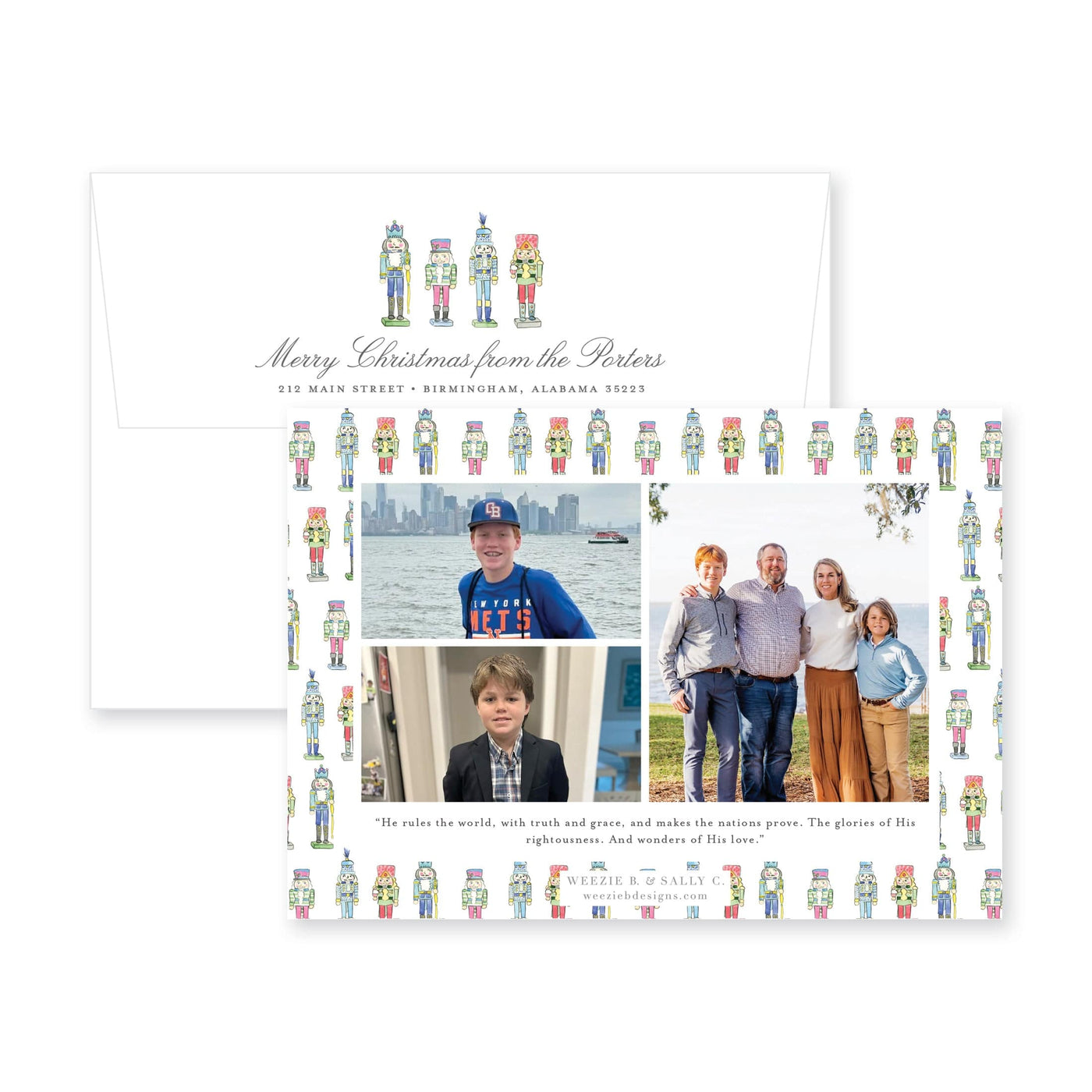 Ornate Nutcrackers Horizontal Christmas Card