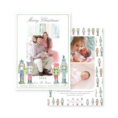 Ornate Nutcrackers Vertical Christmas Card