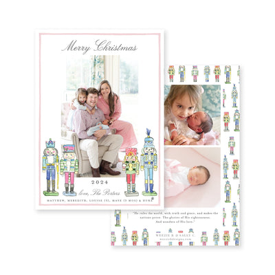 Ornate Nutcrackers Vertical Christmas Card