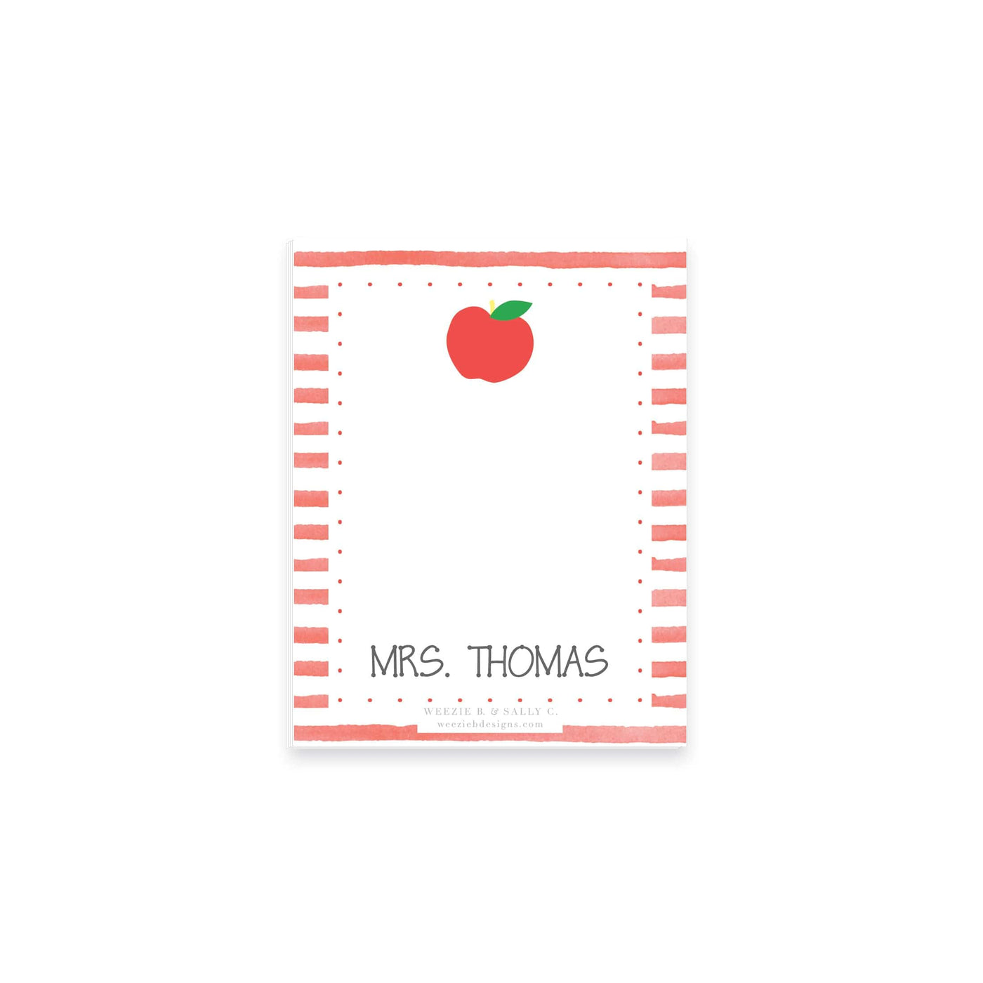 Apple Gingham Stripes Notepad