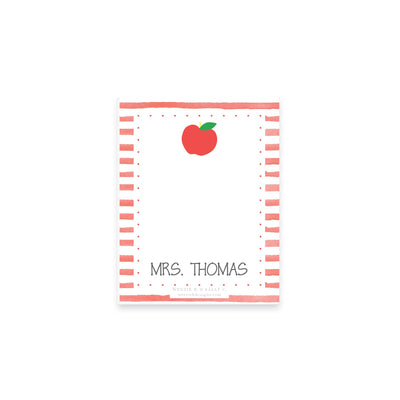 Apple Gingham Stripes Notepad