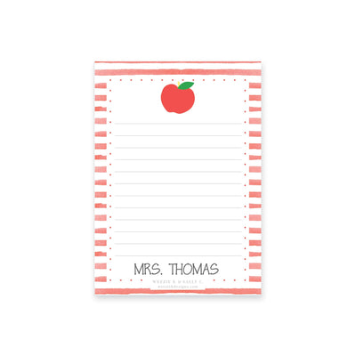 Apple Gingham Stripes Notepad