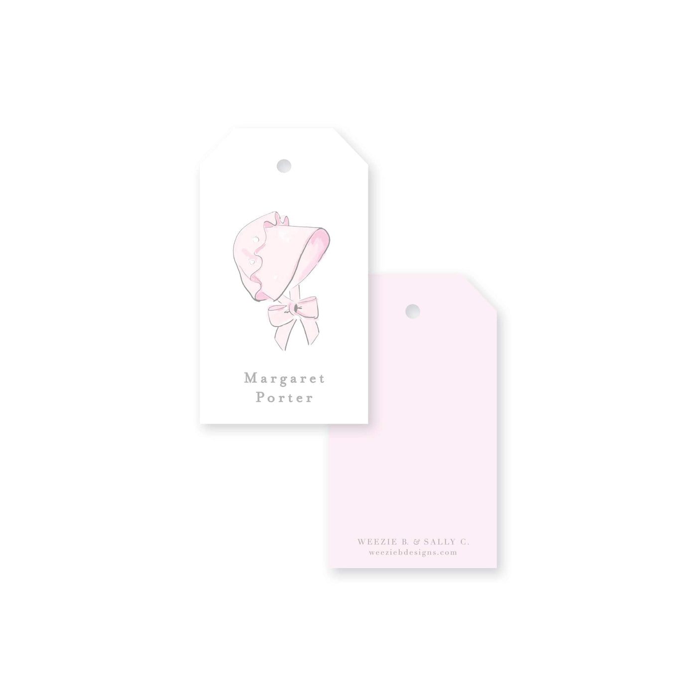 Baby Bonnet Gift Tag