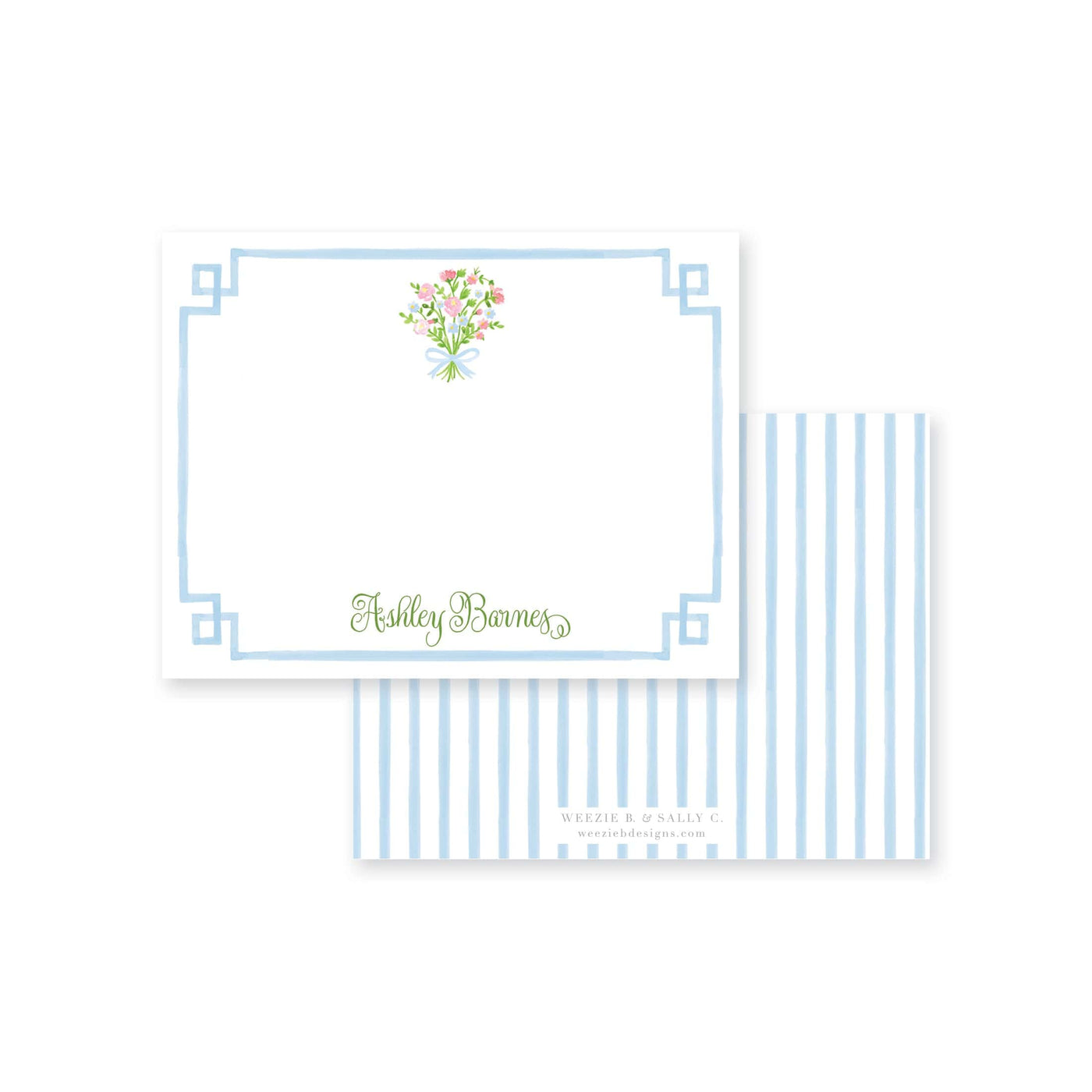 Bow Bouquet Flat Note Card