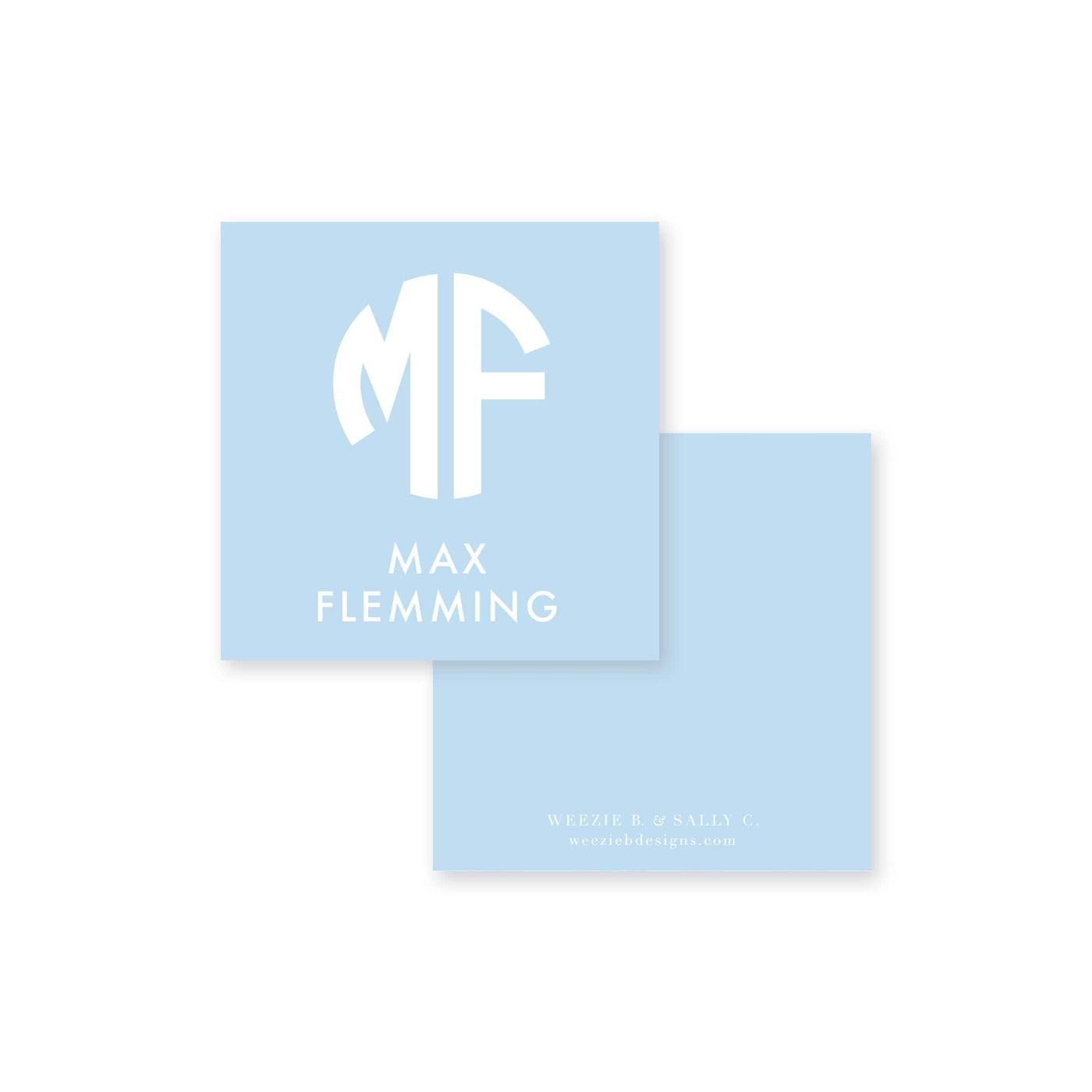 Solid Circle Monogram Calling Card