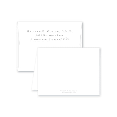 Double Border Folded Note Card