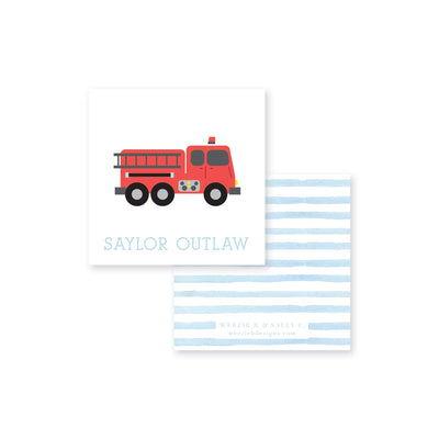 Sweet Fire Truck Calling Card