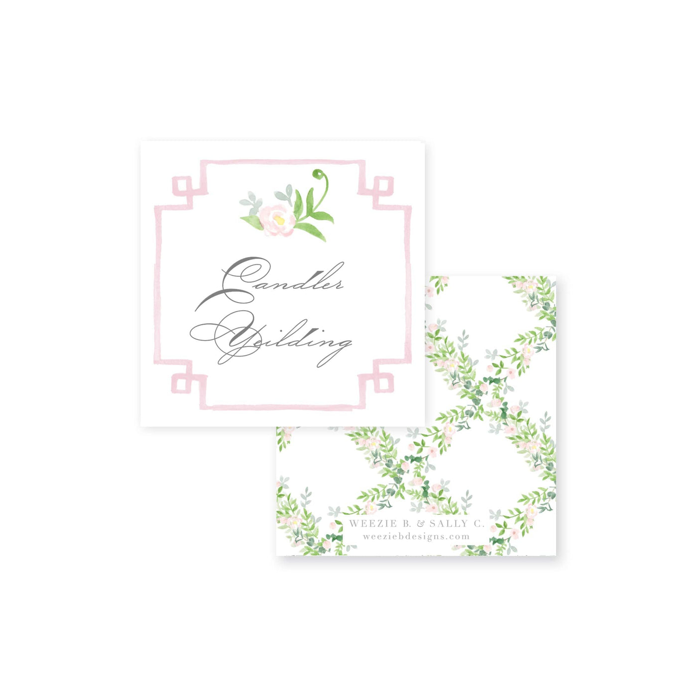 Floral Trellis Calling Card