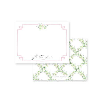 Floral Trellis Flat Note Card