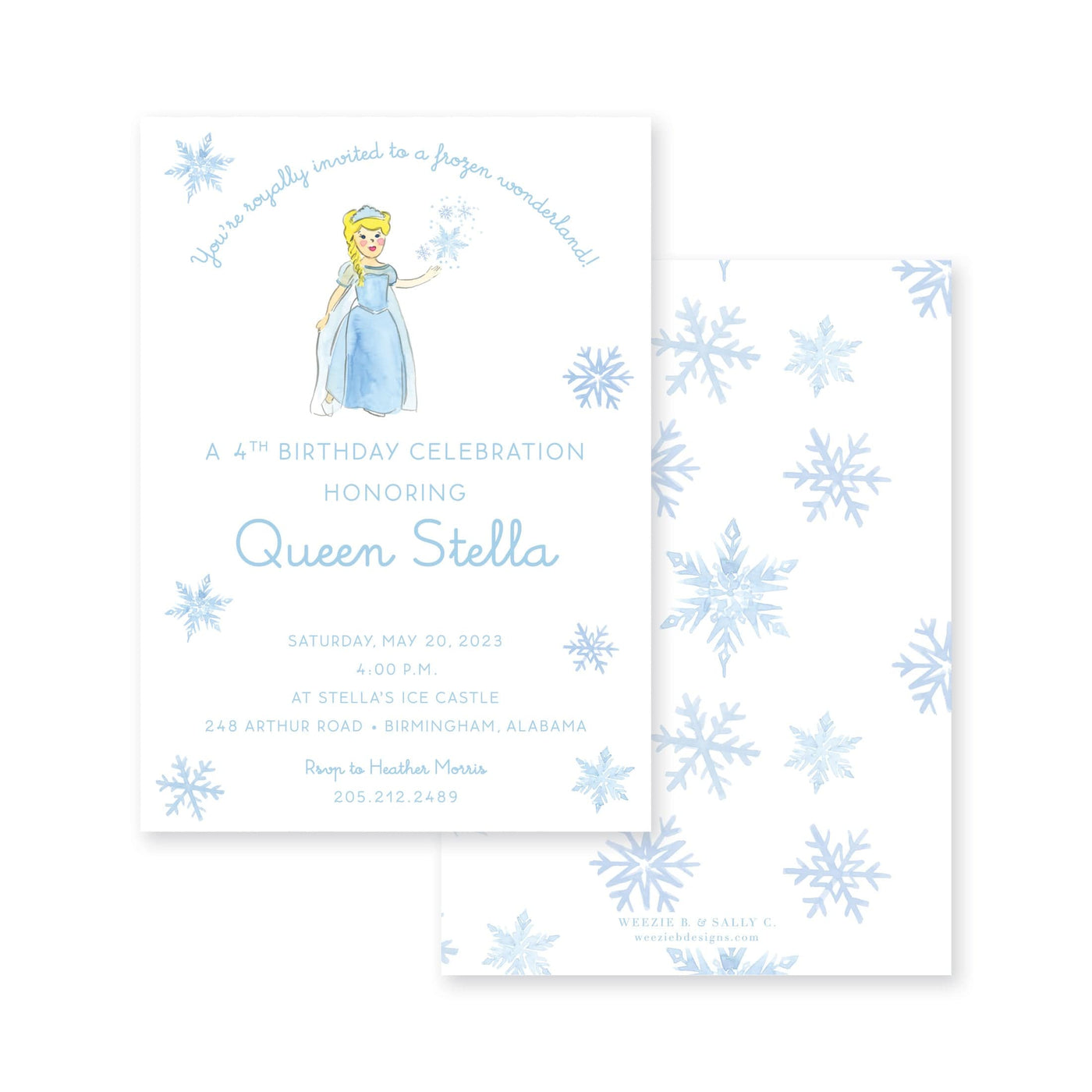 Snowflake Frozen Princess Birthday