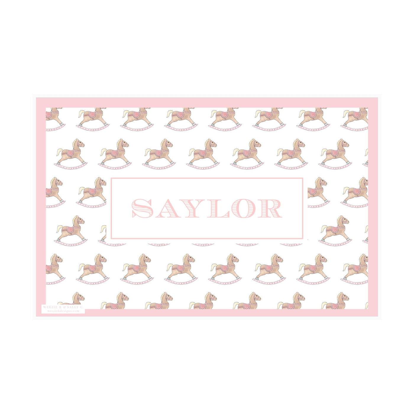 Watercolor Rocking Horse Placemat