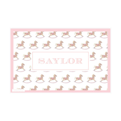 Watercolor Rocking Horse Placemat