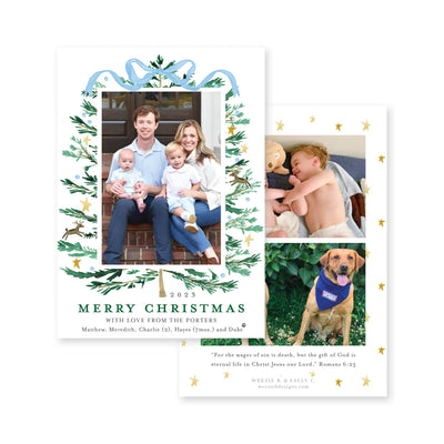 Sprightly Christmas Tree Vertical Christmas Card