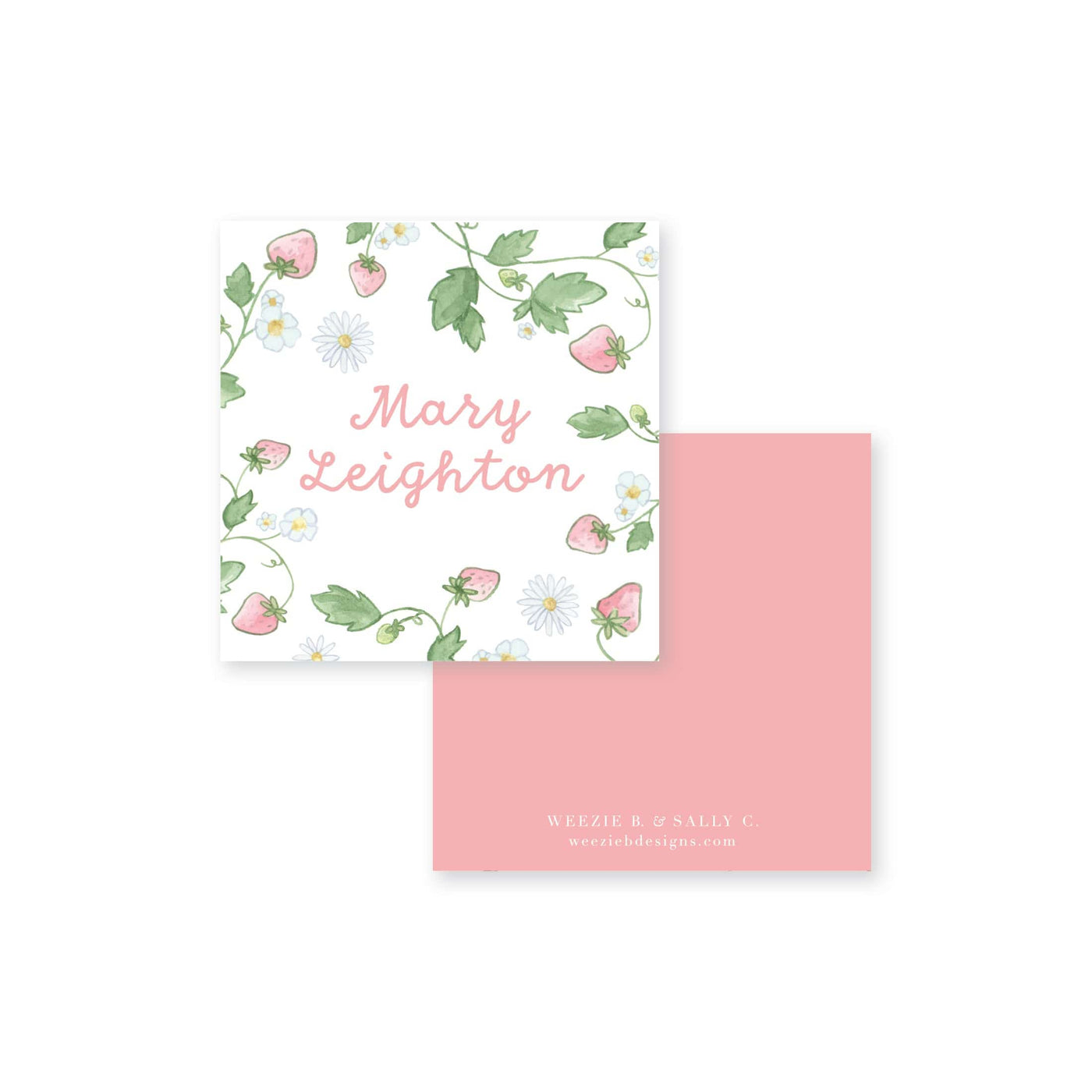 Strawberry Blooms Calling Card