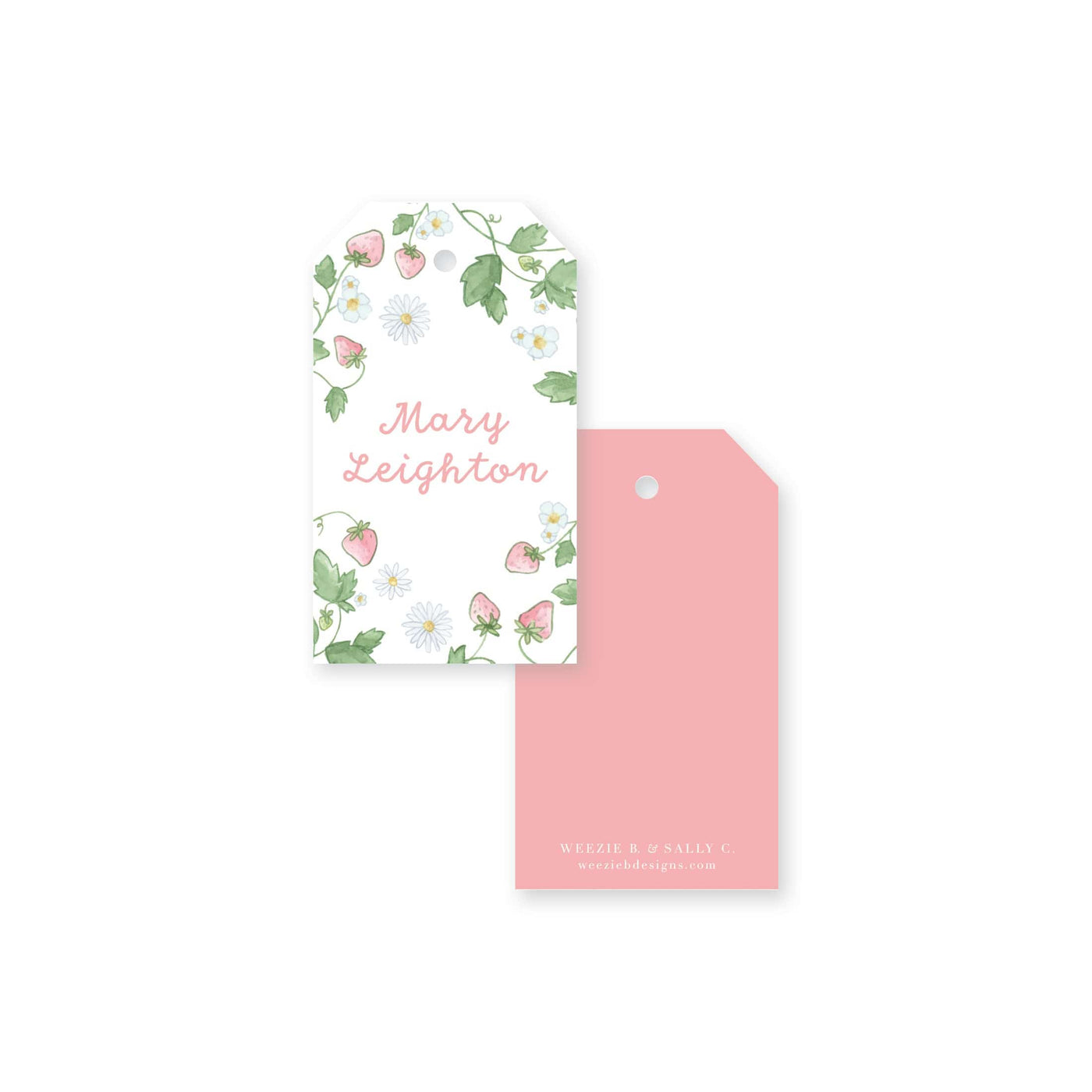 Strawberry Blooms Gift Tag