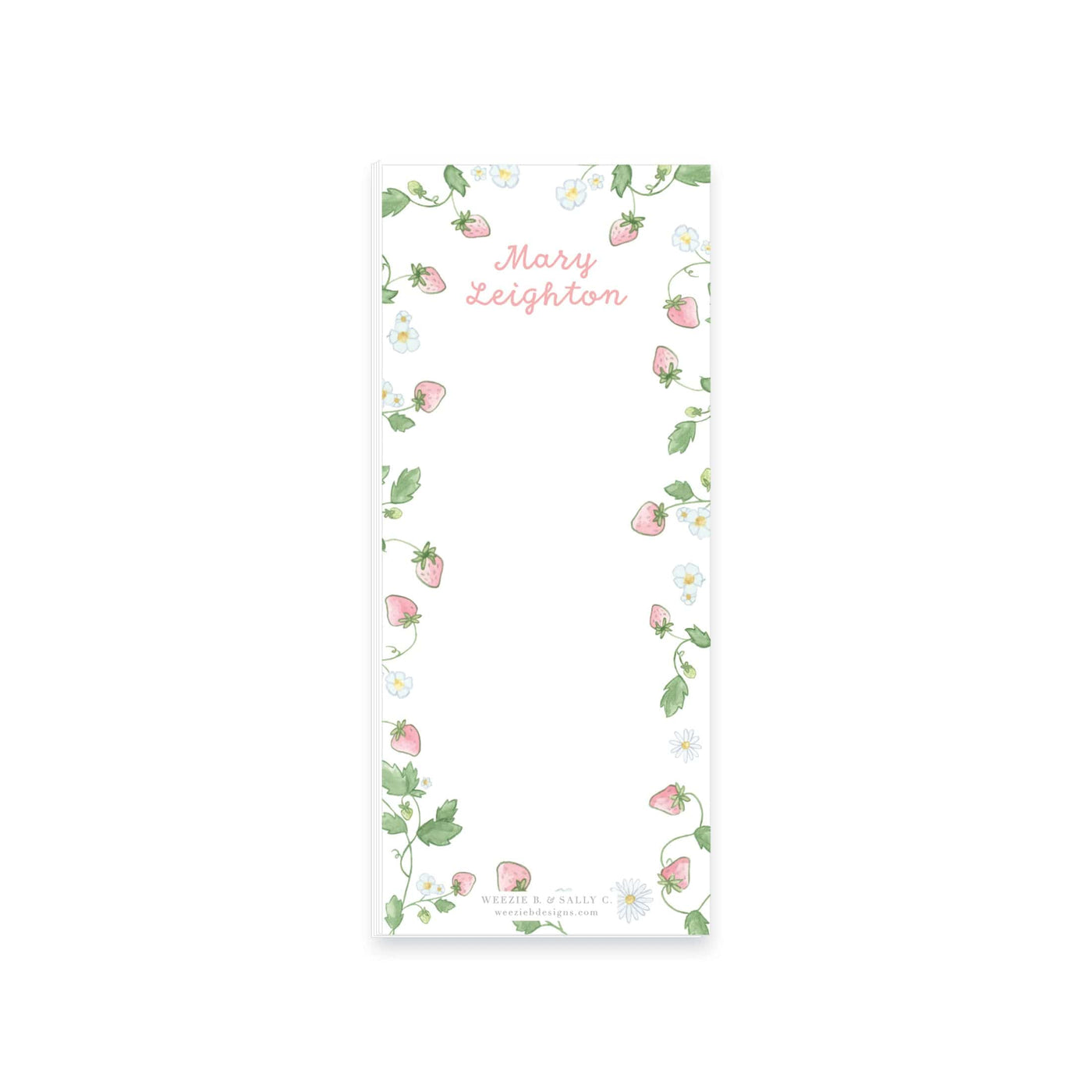 Strawberry Blooms Notepad