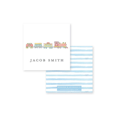 Train Watercolor Calling Card