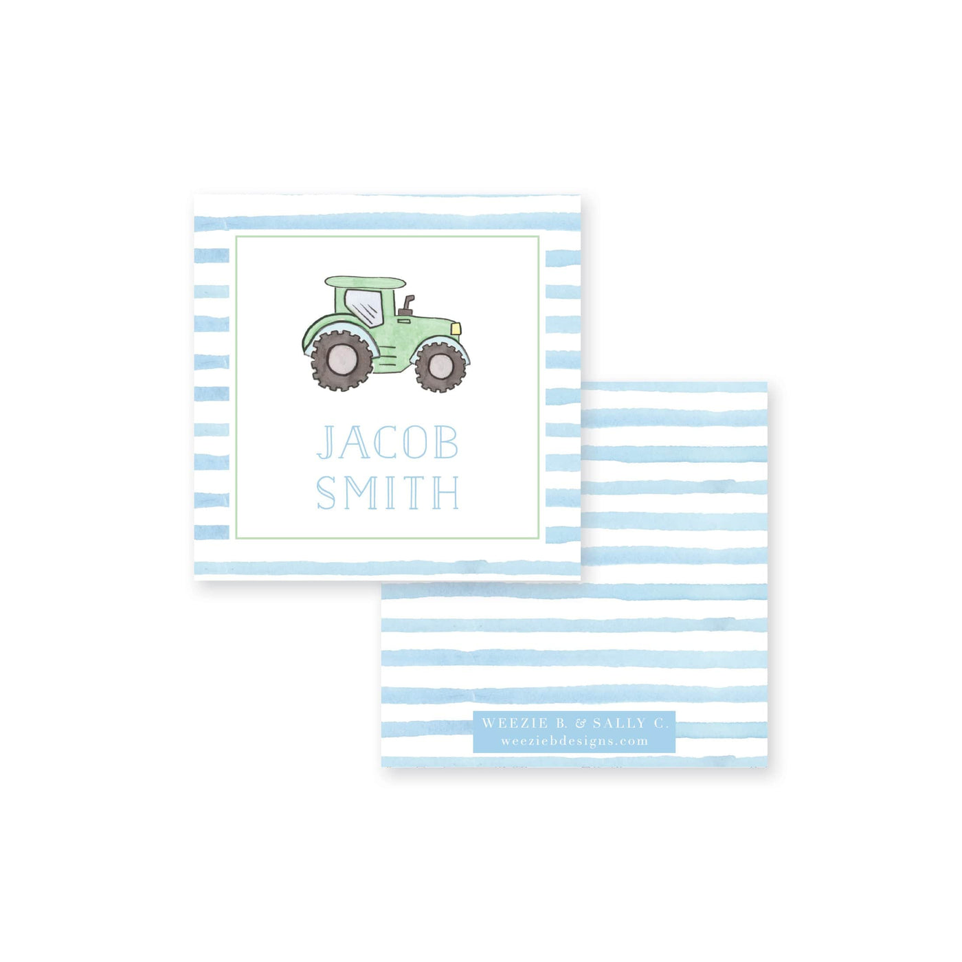 Construction Truck Watercolor Calling Card