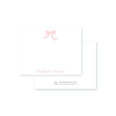 Weezie B. Designs | Watercolor Bow Flat Notecard