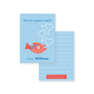 Weezie B. & Sally C. Designs | Great Catch Valentine's Day Cards