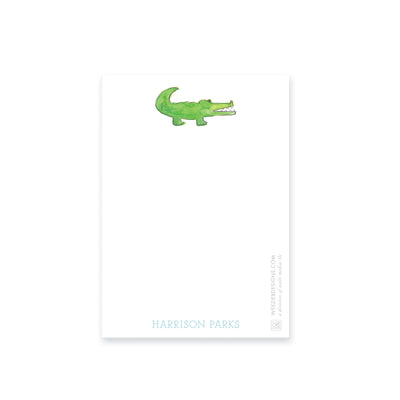 Weezie B. Designs | Watercolor Alligator Personalized Notepad