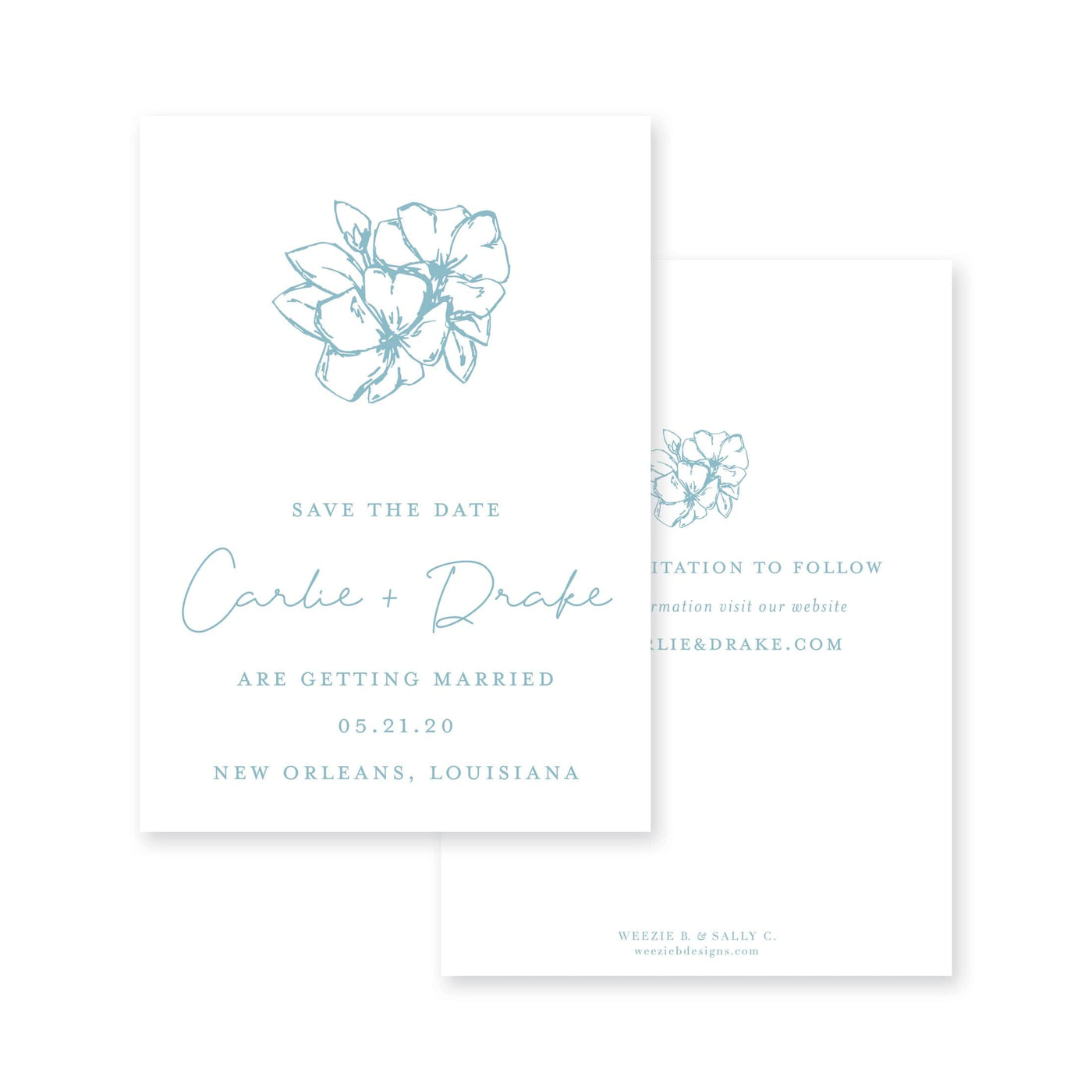 Weezie B. Designs | Blossoming Save-the-Date