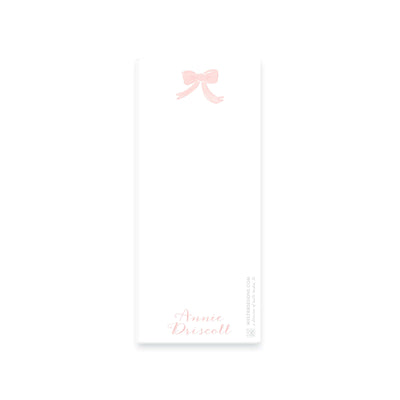 Weezie B. Designs | Watercolor Bow Personalized Notepads
