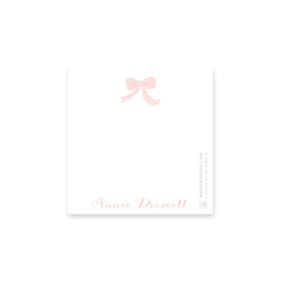 Weezie B. Designs | Watercolor Bow Personalized Notepads