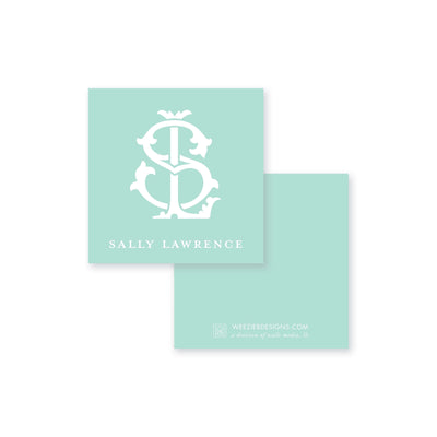 Weezie B. Designs | Two-Letter Intertwine Calling Card