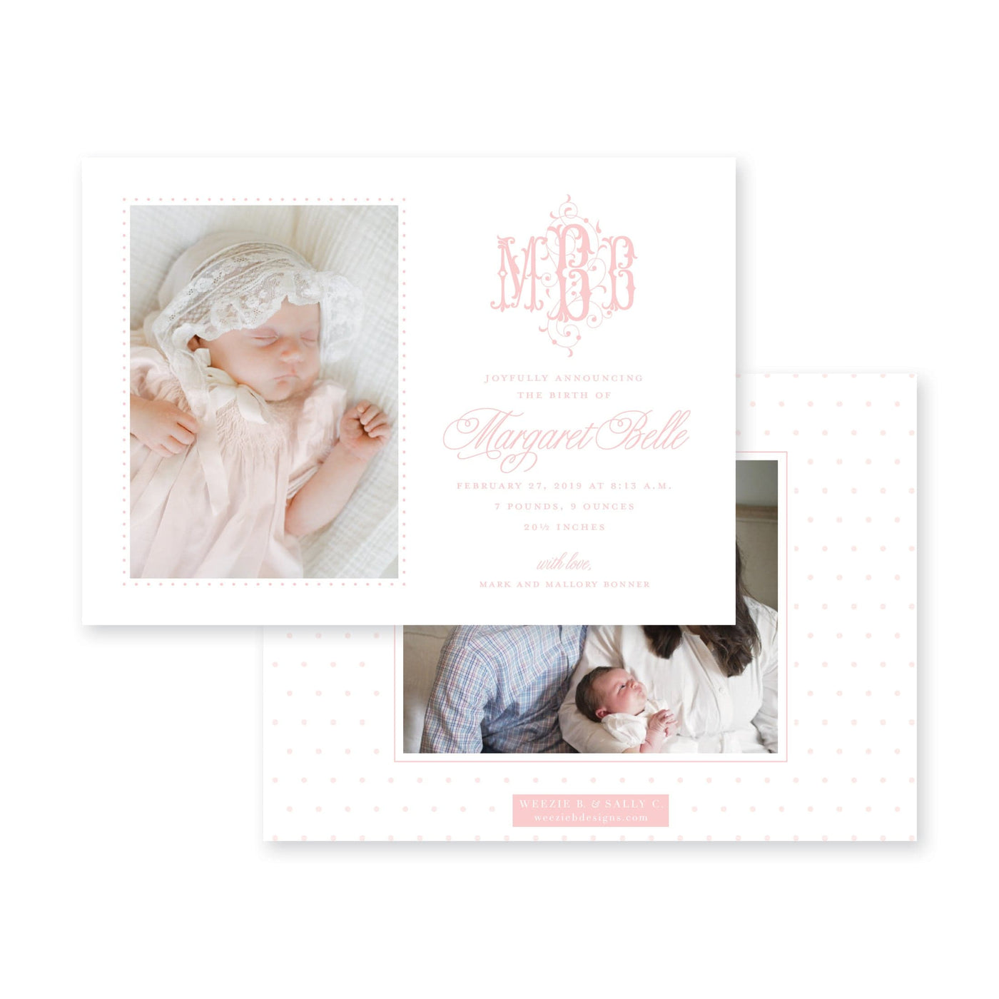 Weezie B. Designs | Fanciful Birth Announcement