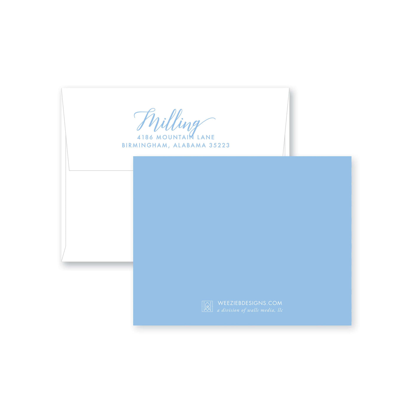 Weezie B. Designs | Watercolor Bamboo Flat Note Card