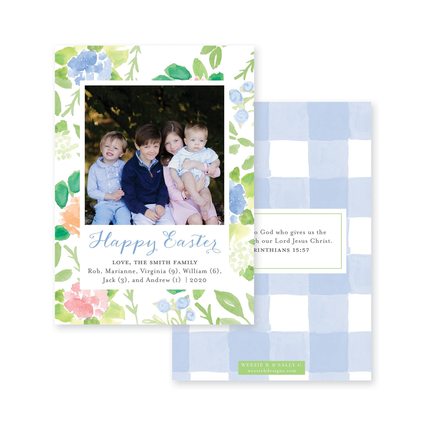 Weezie B. Designs | Floral With An Edge Easter Card