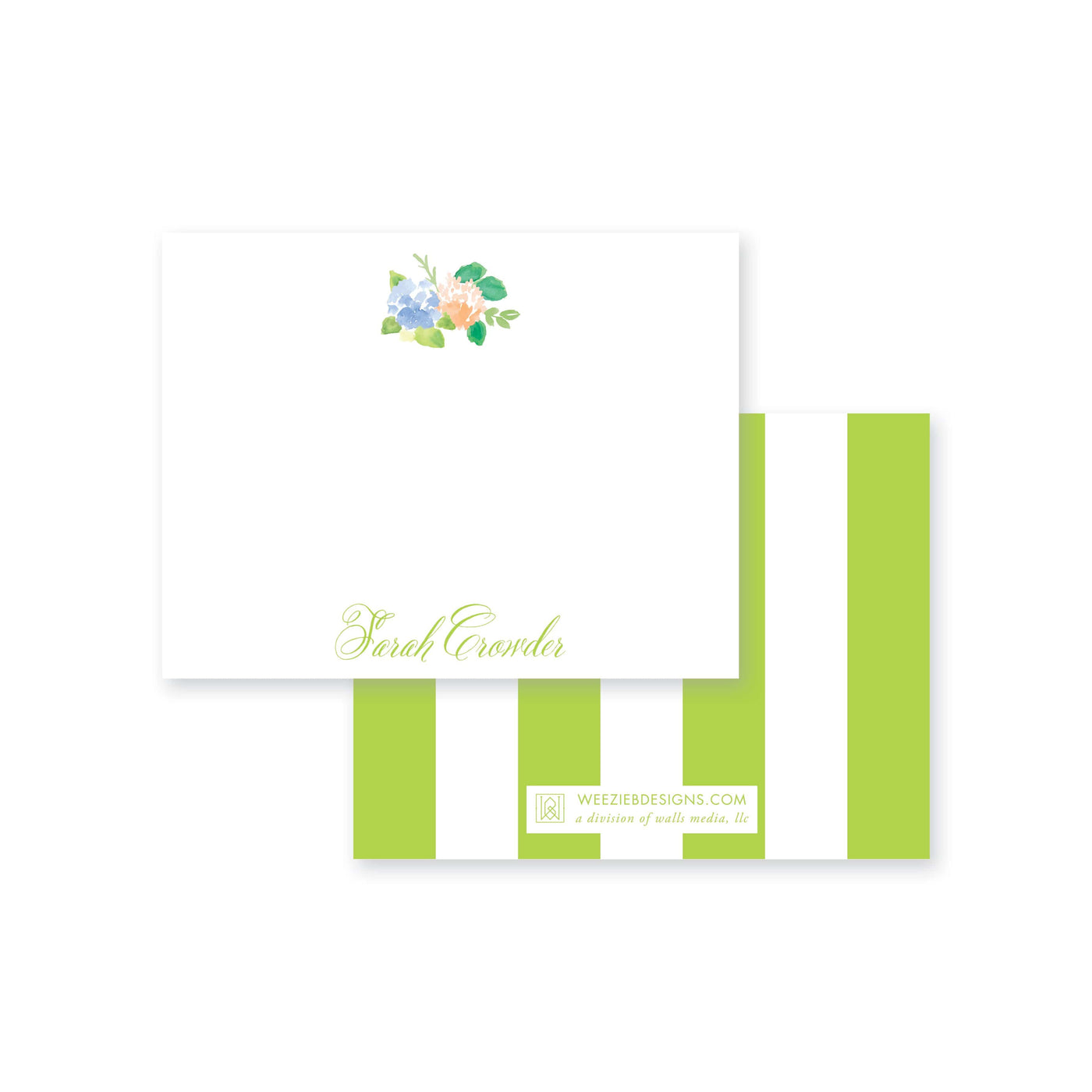 Weezie B. Designs | Floral With An Edge Flat Note Cards