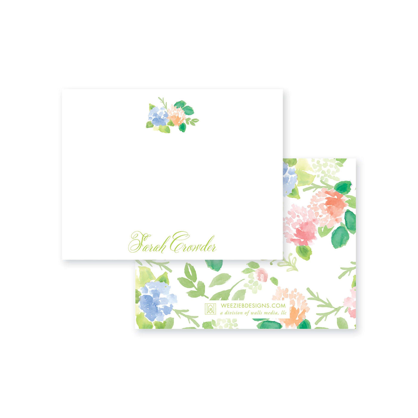 Weezie B. Designs | Floral With An Edge Flat Note Cards
