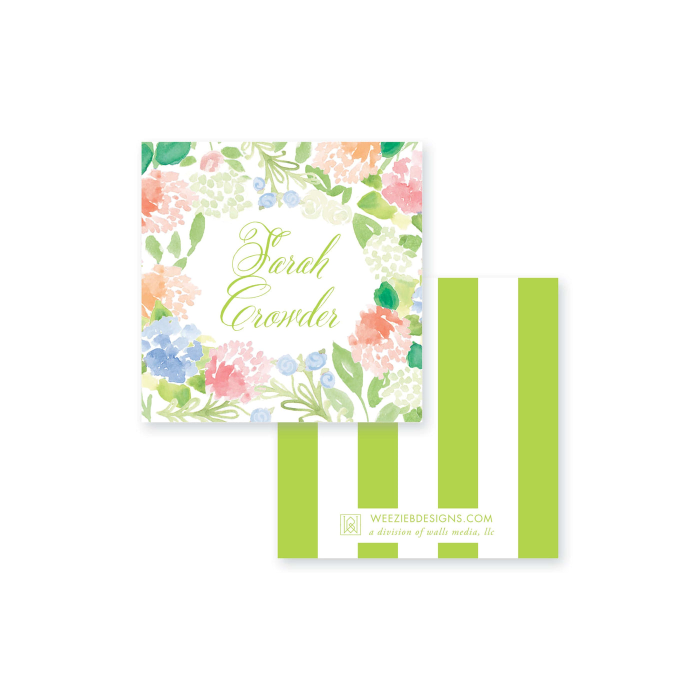 Weezie B. Designs | Floral With An Edge Calling Card