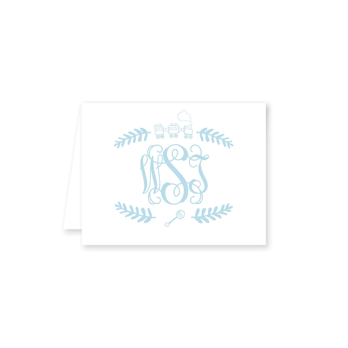 Weezie B. Designs | Train with Monogram and Rattle