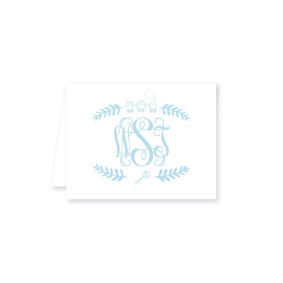Weezie B. Designs | Train with Monogram and Rattle